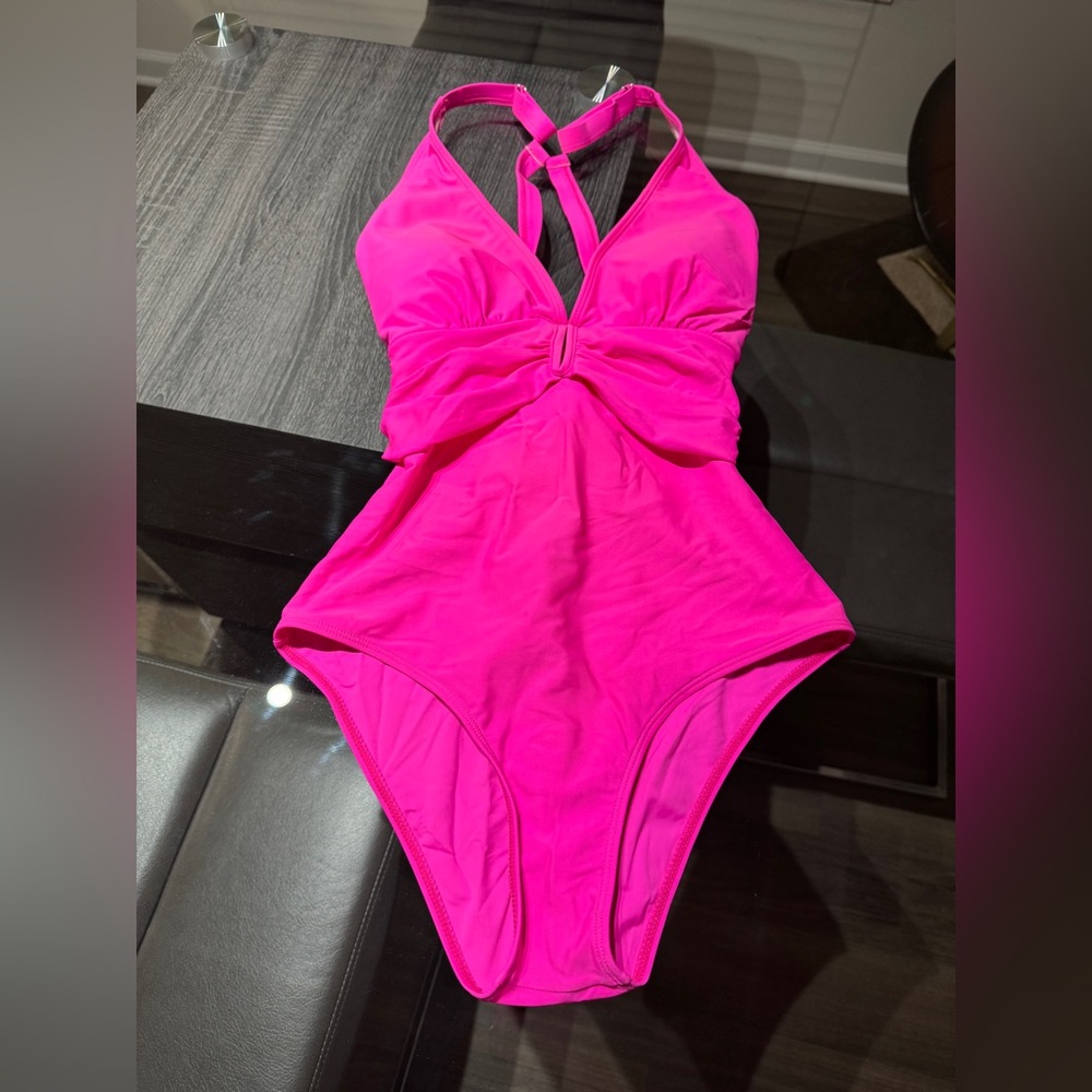 Vibrant Pink  One Piece Swimsuit